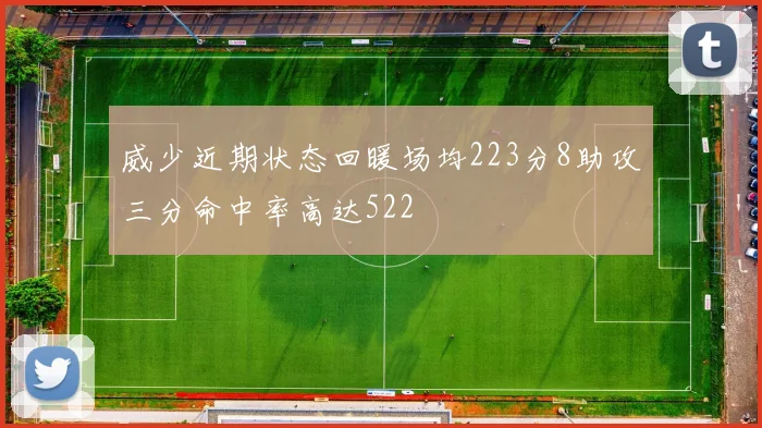 威少近期状态回暖场均223分8助攻三分命中率高达522